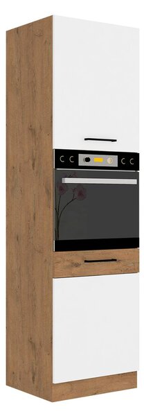 Mirjan24 Vysoká kuchynská skrinka pod rúru Woodline 60 DP-210 2F, Farby: dub lancelot / matera 5902928843002