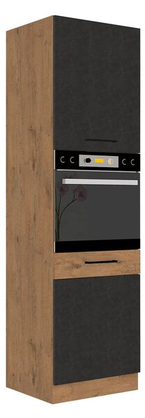 Mirjan24 Vysoká kuchynská skrinka pod rúru Woodline 60 DP-210 2F, Farby: dub lancelot / matera 5902928843002