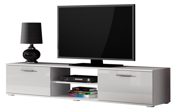 Mirjan24 TV stolík 180 Boho B3, Farby: biela / biely lesk 5902928097276