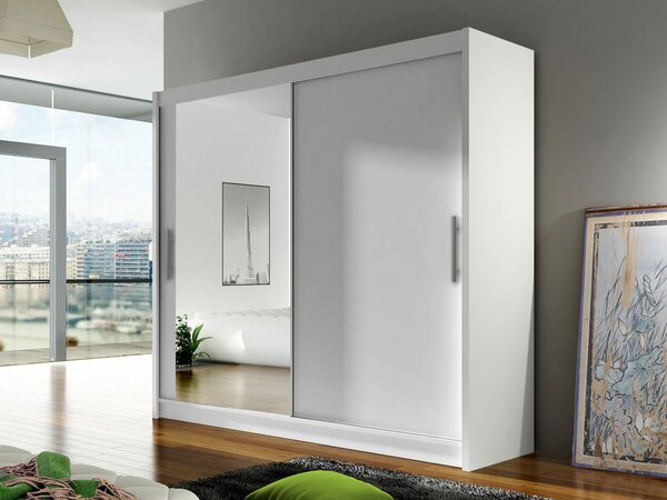 Mirjan24 Šatníková skriňa London VI, Farby: biela, Osvetlenie: bez osvetlenia 5902928050677