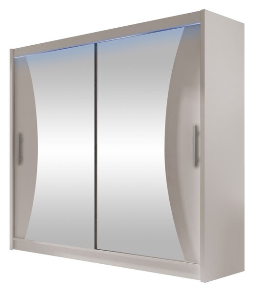 Mirjan24 Šatníková skriňa London V, Farby: biela, Osvetlenie: bez osvetlenia 5902928875478