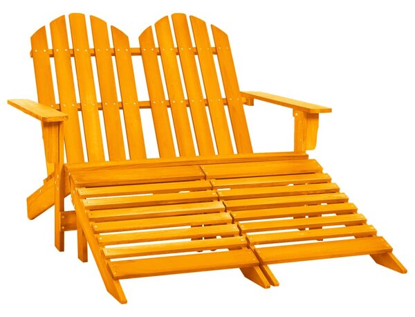 2-miestna záhradná stolička taburetka Adirondack jedľa oranžová
