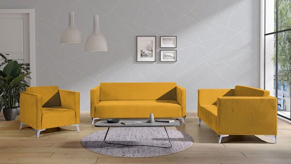 Mirjan24 Sedacia súprava Denim 3+2+1, Dostupné poťahy: Solo 251, Farby nožičiek: dub 5902928353211