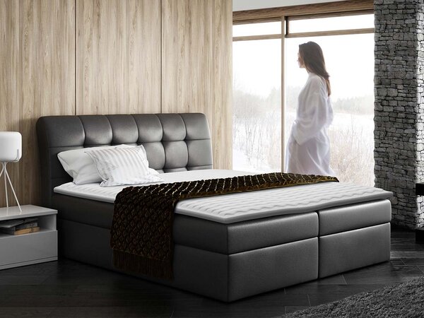 Mirjan24 Kontinentálna posteľ Limbo, Rozmer postele: 120x200, Dostupné poťahy: ekokoža Soft 029 (sivá) 5902928405323