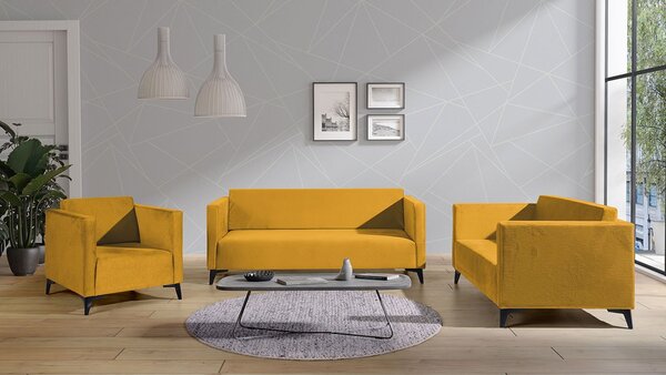 Mirjan24 Sedacia súprava Denim 3+2+1, Dostupné poťahy: Solo 251, Farby nožičiek: dub 5902928353211