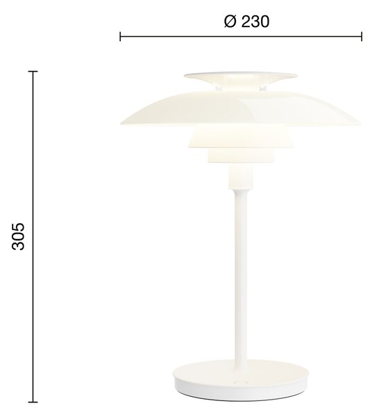 Prenosná lampa PH 80, Opal white / White – Louis Poulsen