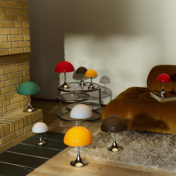 Prenosná lampa Panthella 160, Original Opal blue grey – Louis Poulsen