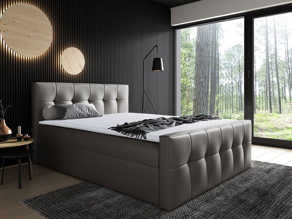 Mirjan24 Kontinentálna posteľ Larnaka, Rozmer postele: 140x200, Dostupné poťahy: ekokoža Soft 029 (sivá) 5902928686548