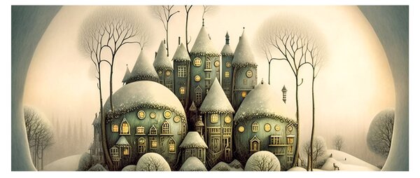 Obraz - Rozprávkové chalúpky (120x50 cm)