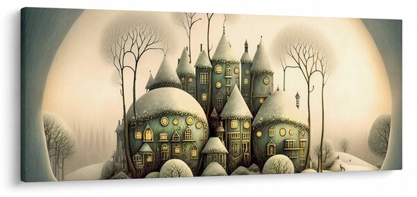 Obraz - Rozprávkové chalúpky (120x50 cm)