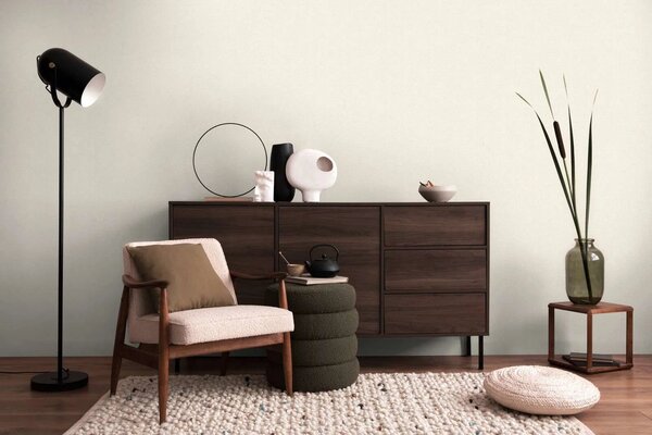A.S. Création | Vliesová tapeta na stenu COSMO Living 79065-2 | 0,53 x 10,05 m | krémová, biela, metalická