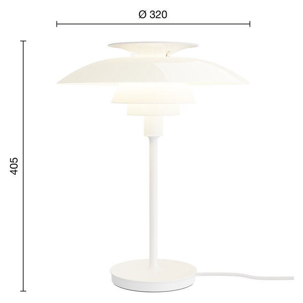 Stolová lampa PH 80, Opal white / White – Louis Poulsen