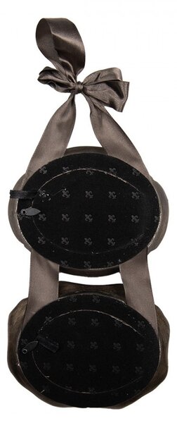 Strieborný antik 2ks fotorámik na zavesenie - 14*3*27 cm / 9*7 cm - Clayre & Eef