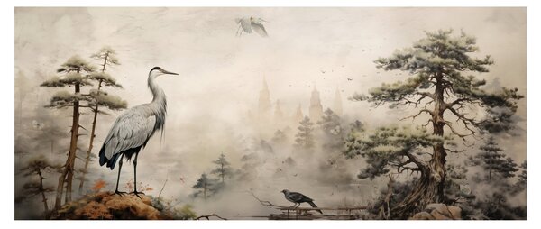 Obraz - Kreslená krajina (120x50 cm)