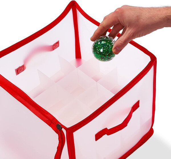 VERK GROUP Vianočný úložný box na gule, ozdoby a vianočné dekorácie, 32 kusov
