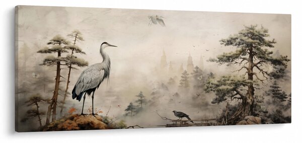 Obraz - Kreslená krajina (120x50 cm)