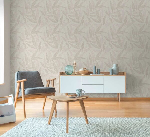 A.S. Création | Vliesová tapeta na stenu Hygge 3 79096-2 | 0,53 x 10,05 m | krémová, béžová, metalická
