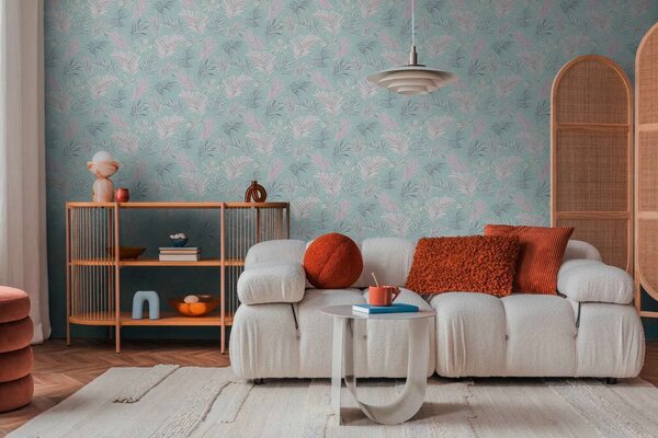 A.S. Création | Vliesová tapeta na stenu COSMO Living 79108-2 | 0,53 x 10,05 m | tyrkysová, ružová, fialová