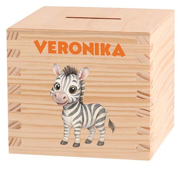 ČistéDrevo Detská drevená pokladnička - Africké dobrodružstvo Zvoľte zvieratko: Slon