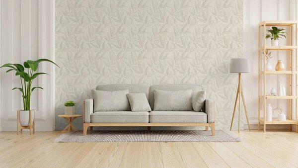 A.S. Création | Vliesová tapeta na stenu Hygge 3 79096-3 | 0,53 x 10,05 m | biela, metalická, béžová, šedá