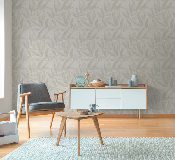 A.S. Création | Vliesová tapeta na stenu Hygge 3 79096-4 | 0,53 x 10,05 m | béžová, šedá, metalická