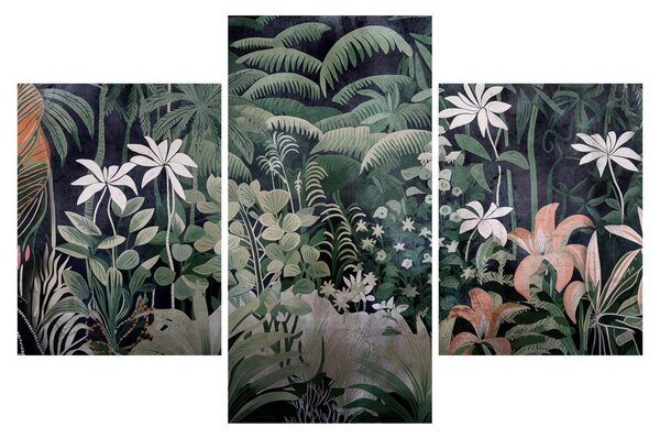 Obraz - Maľovaný vzor džungle (90x60 cm)