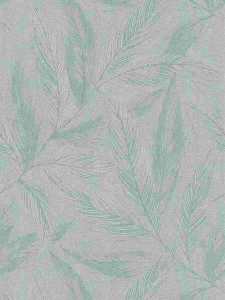 A.S. Création | Vliesová tapeta na stenu Hygge 3 79096-5 | 0,53 x 10,05 m | zelená, metalická, krémová