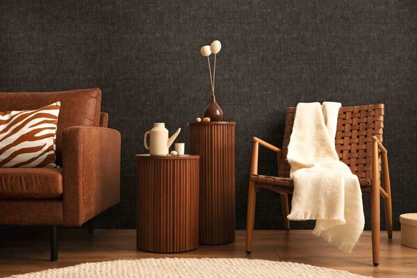 A.S. Création | Vliesová tapeta na stenu COSMO Living 79110-5 | 0,53 x 10,05 m | čierna, metalická