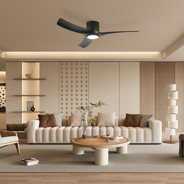 ZEVENTI - LED stropný ventilátor ORBITO LED/24W/230V Wi-Fi Tuya čierny + diaľkový ovládač