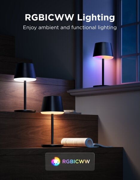 Govee - LED RGBICWW Stmievateľná stolná lampa CLASSIC MATTER LED/10W/5V Wi-Fi
