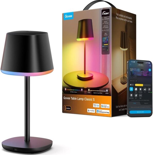 Govee - LED RGBICWW Stmievateľná stolná lampa CLASSIC MATTER LED/10W/5V Wi-Fi