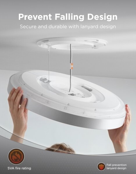Govee - LED RGBICWW stmievateľné stropné svietidlo LED/55W/230V priemer 53 cm Matter Wi-Fi