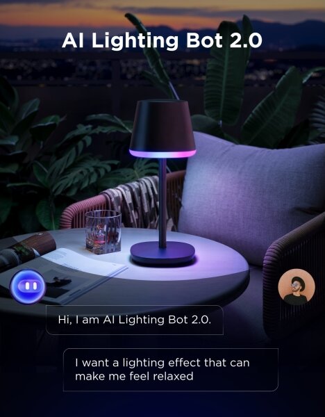 Govee - LED RGBICWW Stmievateľná stolná lampa CLASSIC MATTER LED/10W/5V Wi-Fi