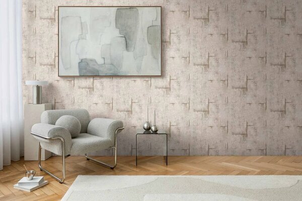 A.S. Création | Vliesová tapeta na stenu COSMO Living 79085-3 | 0,53 x 10,05 m | krémová, béžová, hnedá
