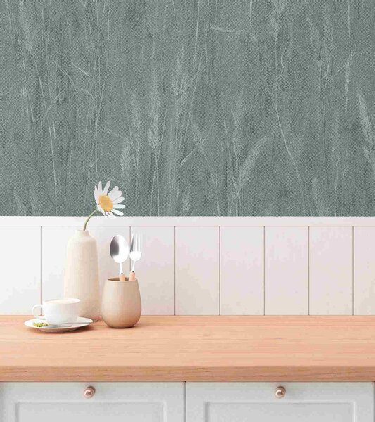 A.S. Création | Vliesová tapeta na stenu Hygge 3 79094-1 | 0,53 x 10,05 m | zelená, krémová, vining, ivy