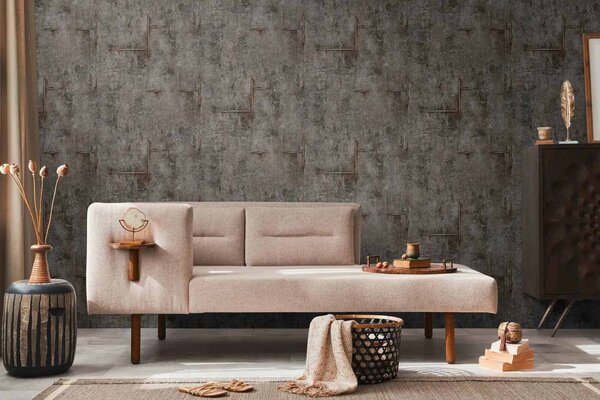 A.S. Création | Vliesová tapeta na stenu COSMO Living 79085-5 | 0,53 x 10,05 m | šedá, bronzová, metalická