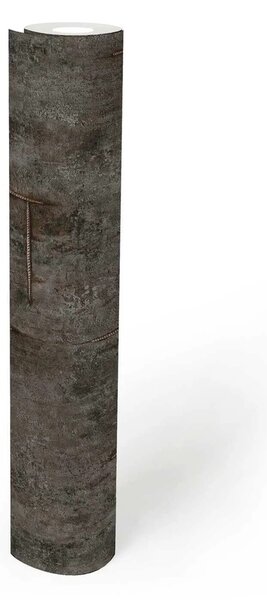 A.S. Création | Vliesová tapeta na stenu COSMO Living 79085-5 | 0,53 x 10,05 m | šedá, bronzová, metalická