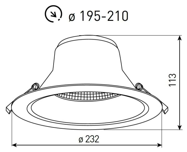 LED Stmievateľné podhľadové svietidlo NYON LED/20/26W/230V 3000/4000/5700K IP44 biela