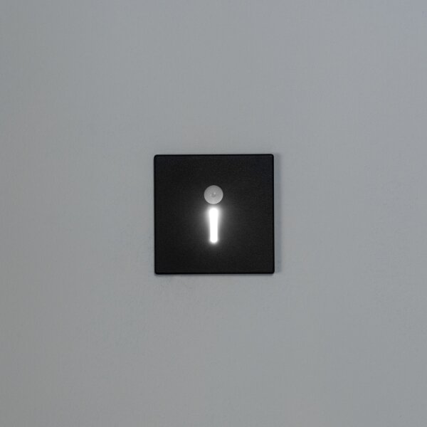 Kanlux 90790 - LED schodové svietidlo so senzorom MAGNIK LED/1,7W/230V CCT čierne hranaté