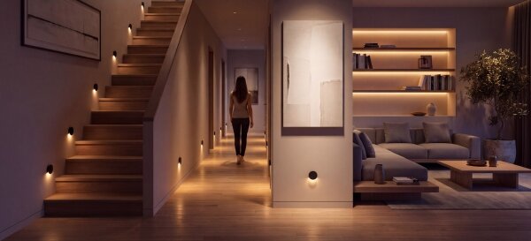 Kanlux 90826 - LED schodiskové svietidlo MAGNIK LED/1,7W/230V CCT čierne okrúhle