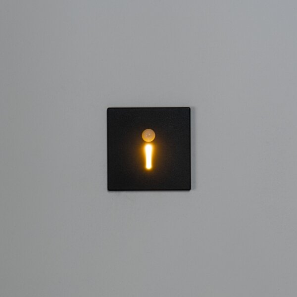 Kanlux 90790 - LED schodové svietidlo so senzorom MAGNIK LED/1,7W/230V CCT čierne hranaté