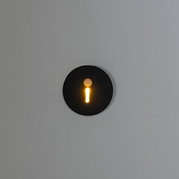 Kanlux 90794 - LED schodové svietidlo so senzorom MAGNIK LED/1,7W/230V CCT čierne, kruhové