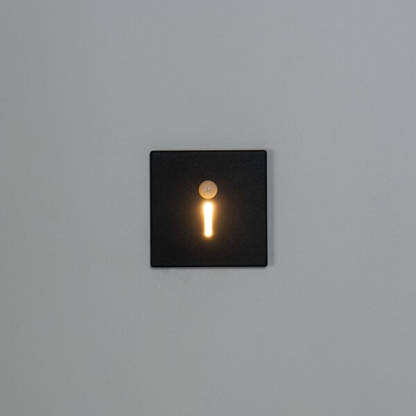 Kanlux 90790 - LED schodové svietidlo so senzorom MAGNIK LED/1,7W/230V CCT čierne hranaté