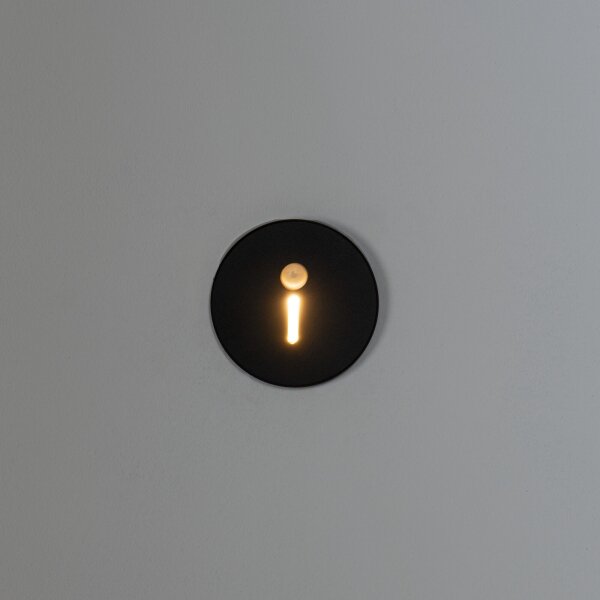 Kanlux 90794 - LED schodové svietidlo so senzorom MAGNIK LED/1,7W/230V CCT čierne, kruhové