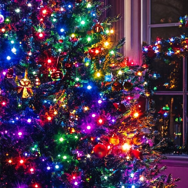 LED Vonkajšia vianočná reťaz 500xLED/230V 8 funkcií 53 m IP44 viacfarebná