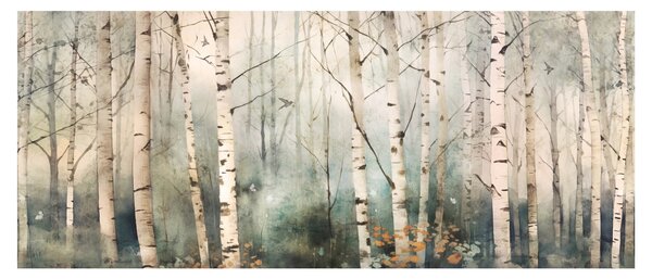 Obraz - Kresba lesného vzoru (120x50 cm)
