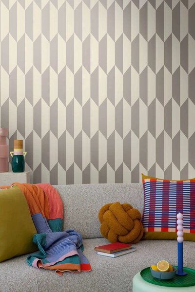 A.S. Création | Vliesová tapeta na stenu COSMO Living 79086-3 | 0,53 x 10,05 m | metalická, biela