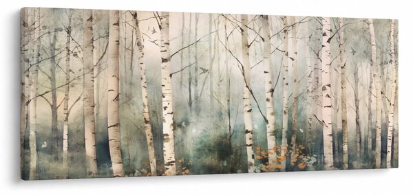 Obraz - Kresba lesného vzoru (120x50 cm)