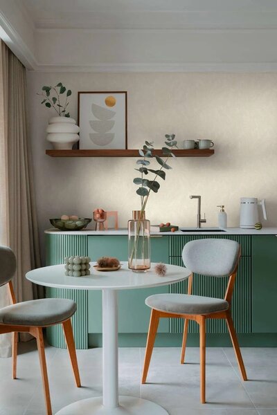 A.S. Création | Vliesová tapeta na stenu COSMO Living 79064-1 | 0,53 x 10,05 m | krémová, šedá, metalická