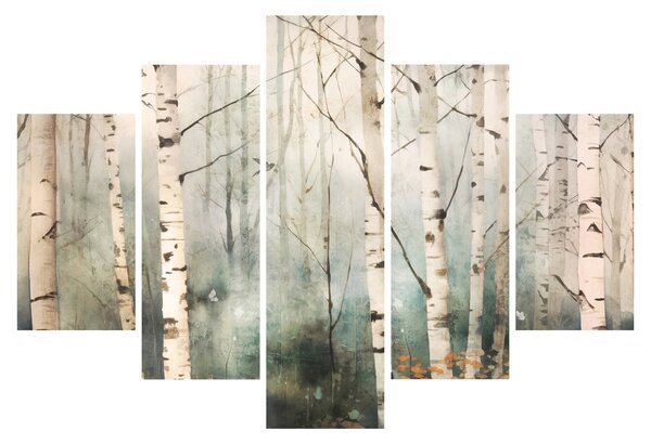 Obraz - Kresba lesného vzoru (150x105 cm)